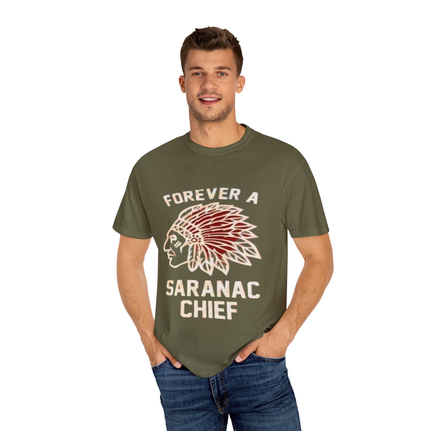 Forever a Saranac Chief Unisex Garment-Dyed T-shirt