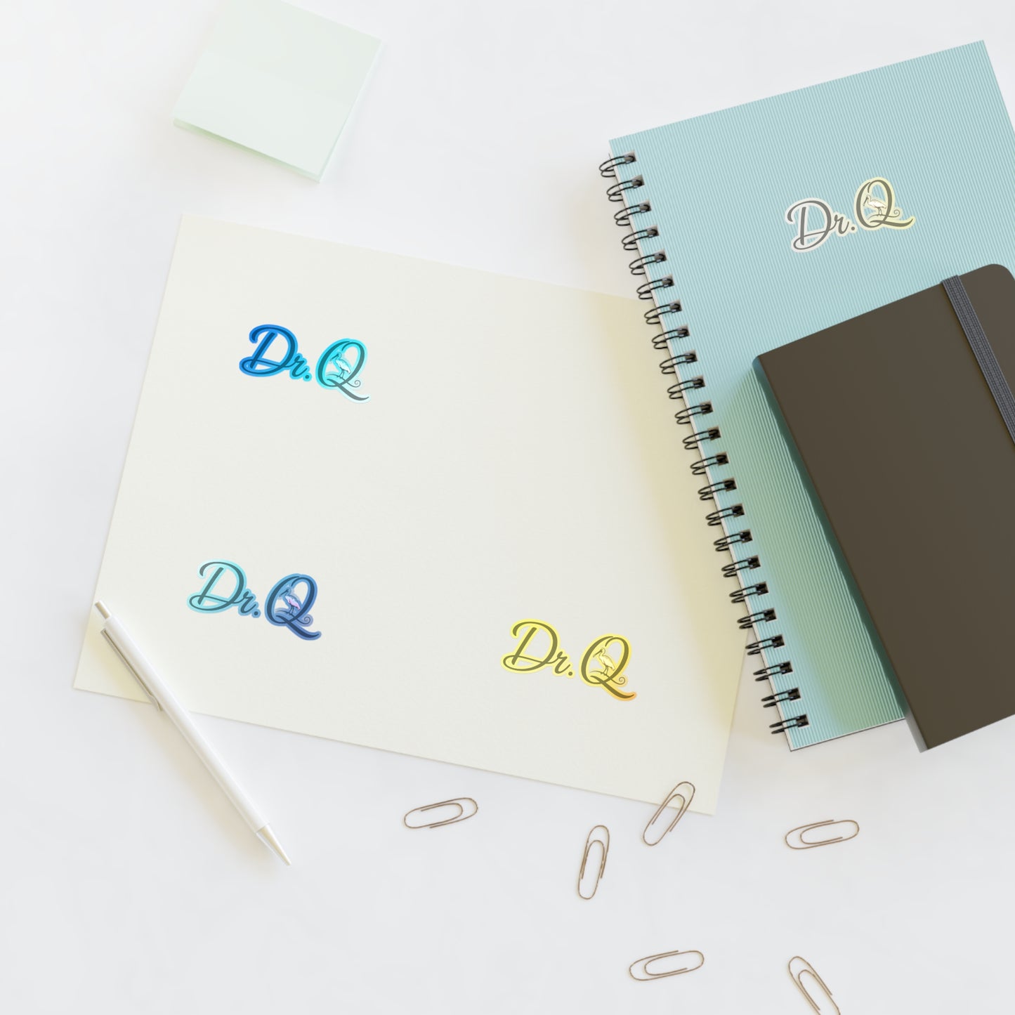 Dr. Q Decorative Sticker Sheet — Elegant Monogram Planner & Label Stickers