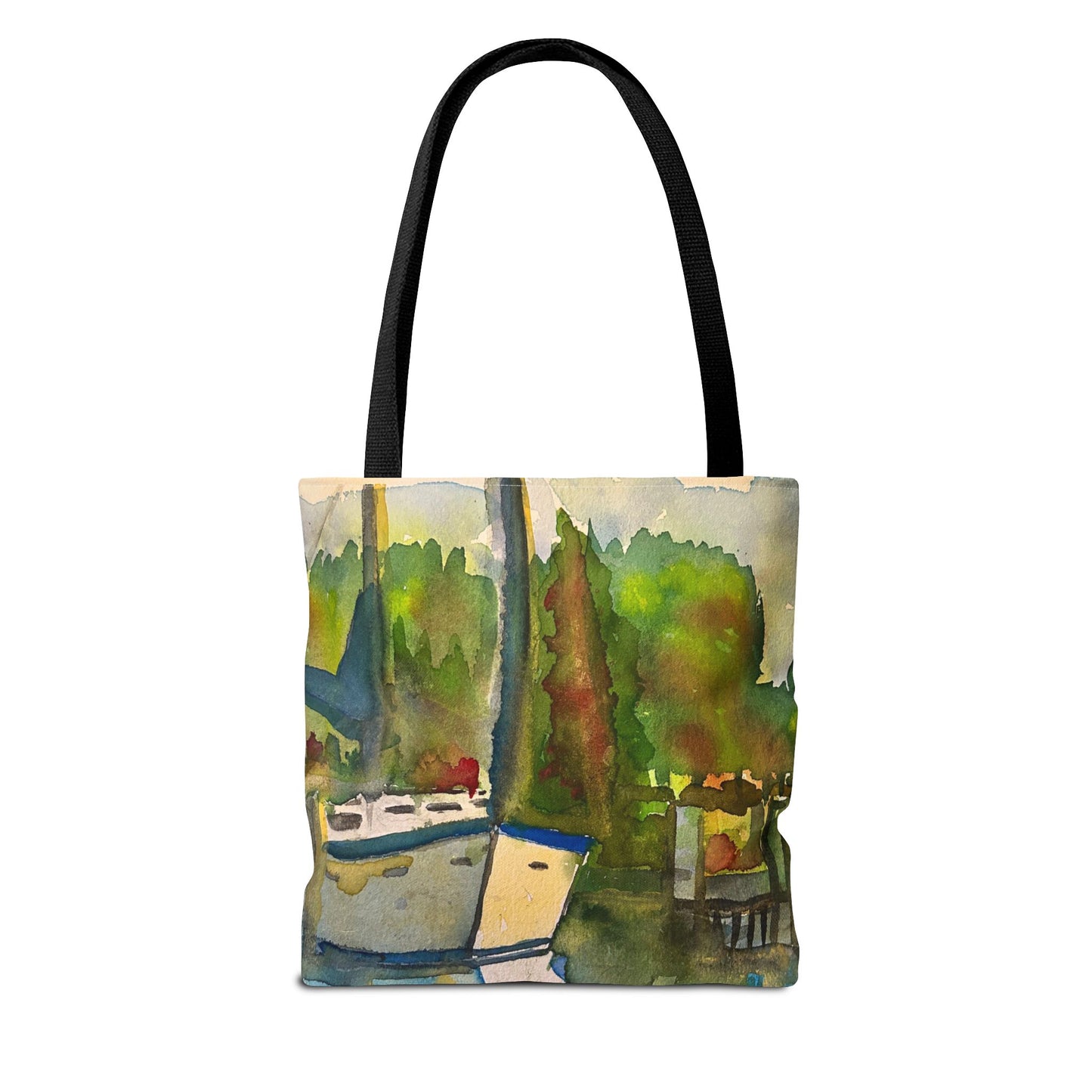 "Time to Sail Free" Watercolor Sailboat Tote Bag | Nautical Beach Bag, Bohemian Shopper, Eco-Friendly Canvas, Gift for Sailors, Summer Essentials