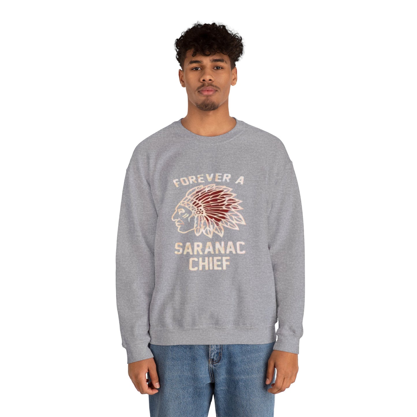 Forever a Saranac Chief Unisex Heavy Blend™ Crewneck Sweatshirt