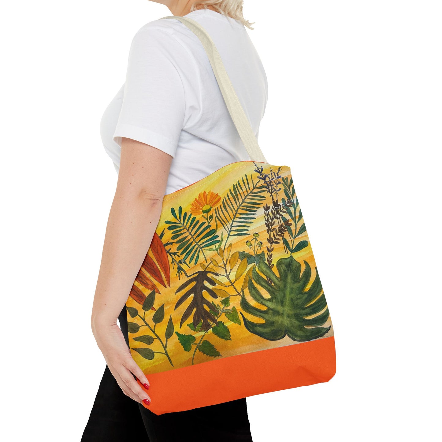 "Tropical Botanicals & Herbs" Tote Bag (AOP)