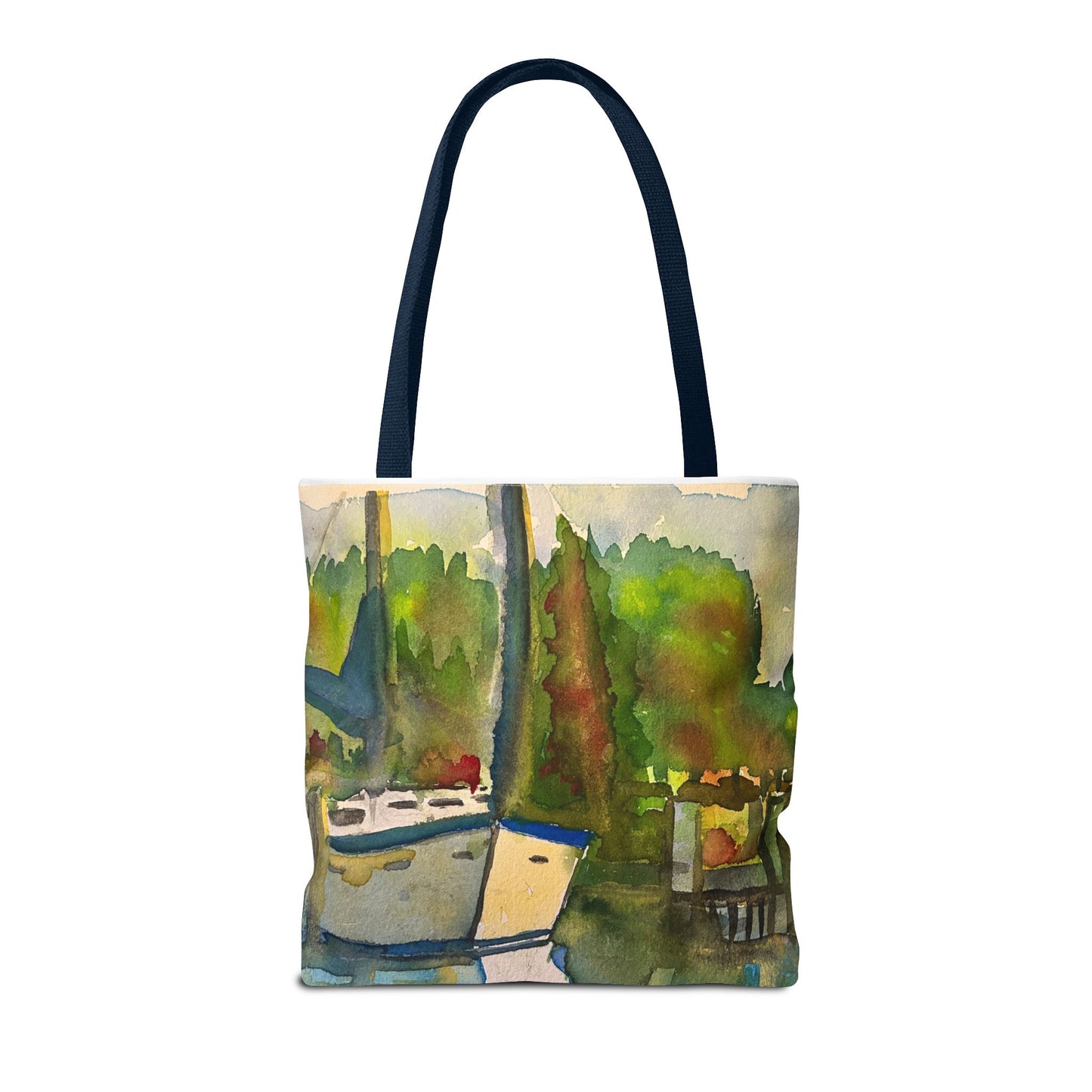 "Time to Sail Free" Watercolor Sailboat Tote Bag | Nautical Beach Bag, Bohemian Shopper, Eco-Friendly Canvas, Gift for Sailors, Summer Essentials
