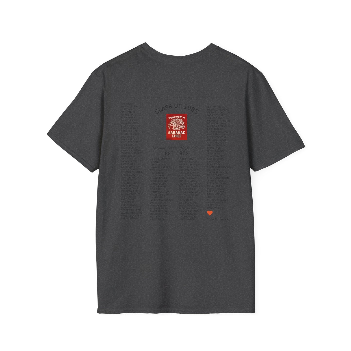 Saranac Chiefs Class of '85 Reunion Unisex T-Shirt - Nostalgic College Tee, Class of 1985 Spirit Wear, Forever a Chief Apparel, Vintage Fan Top