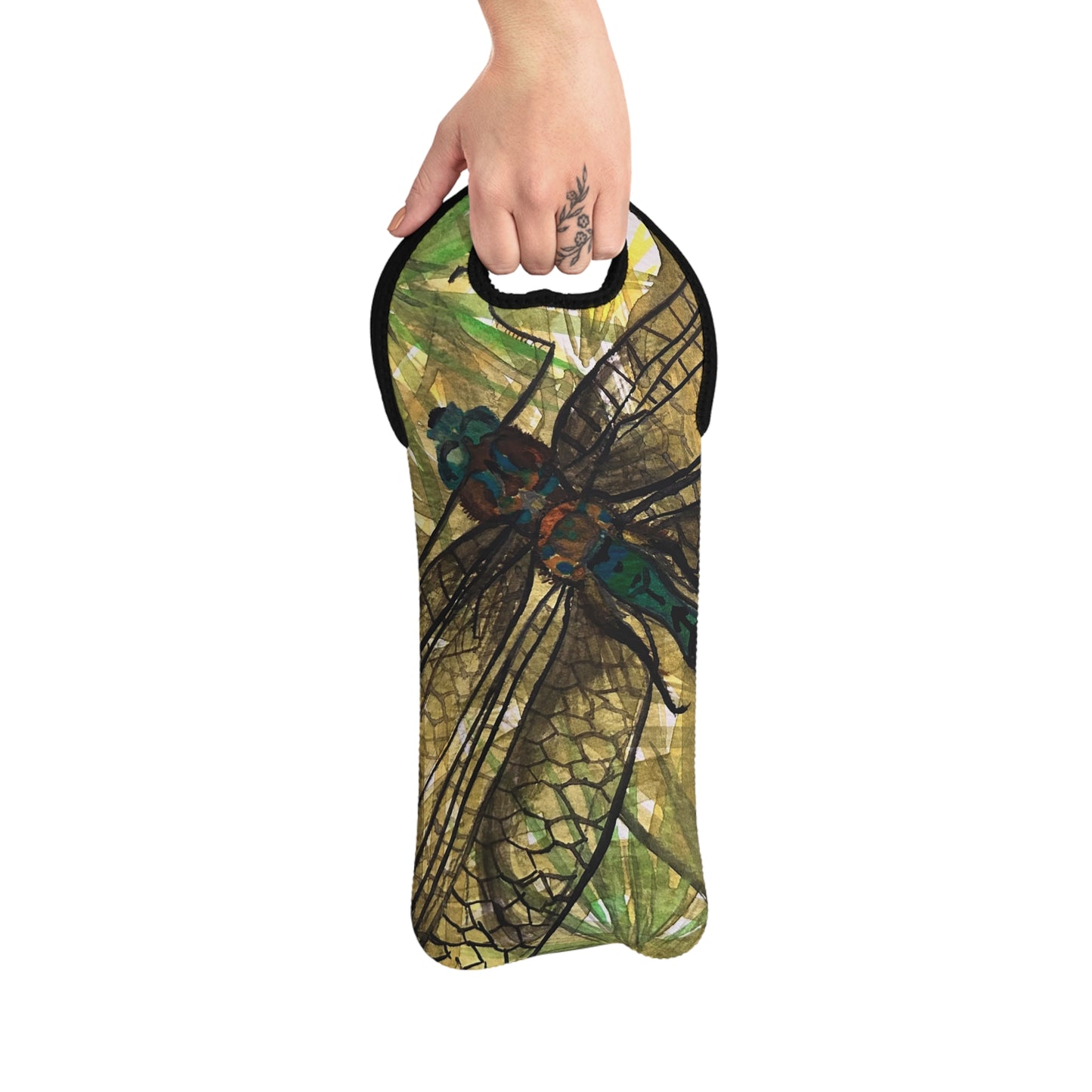Dragonfly Wine Tote Bag – Nature-Inspired Insulated Bottle Carrier