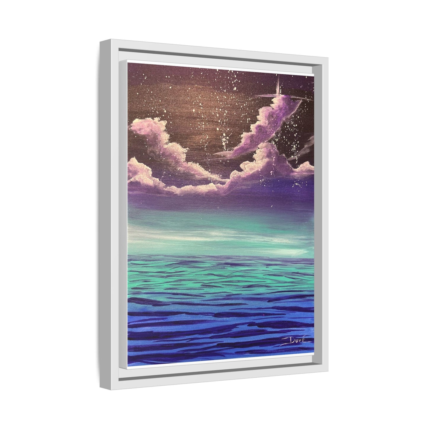 Night Sky Matte Canvas, Framed (Multi-color)