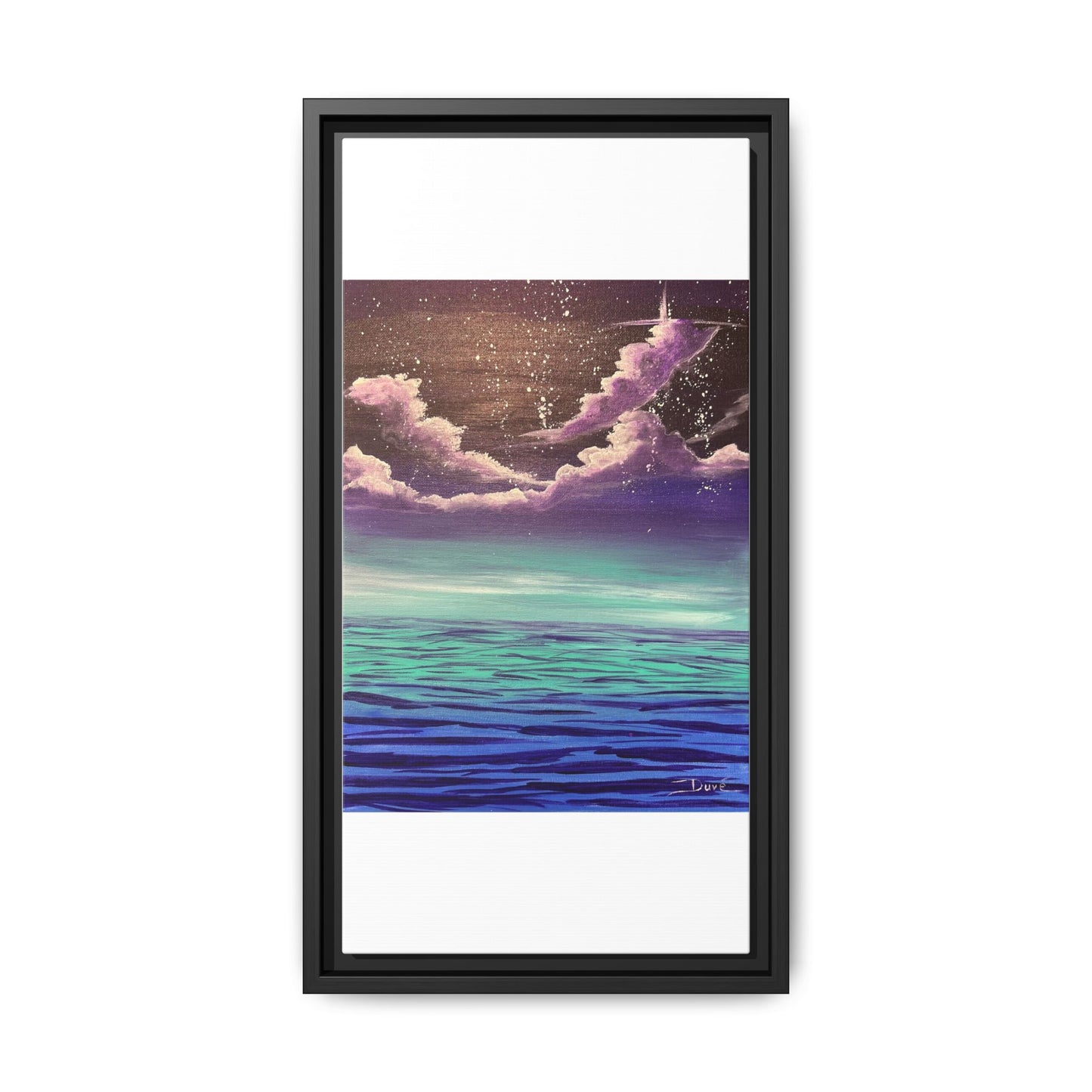 Night Sky Matte Canvas, Framed (Multi-color)