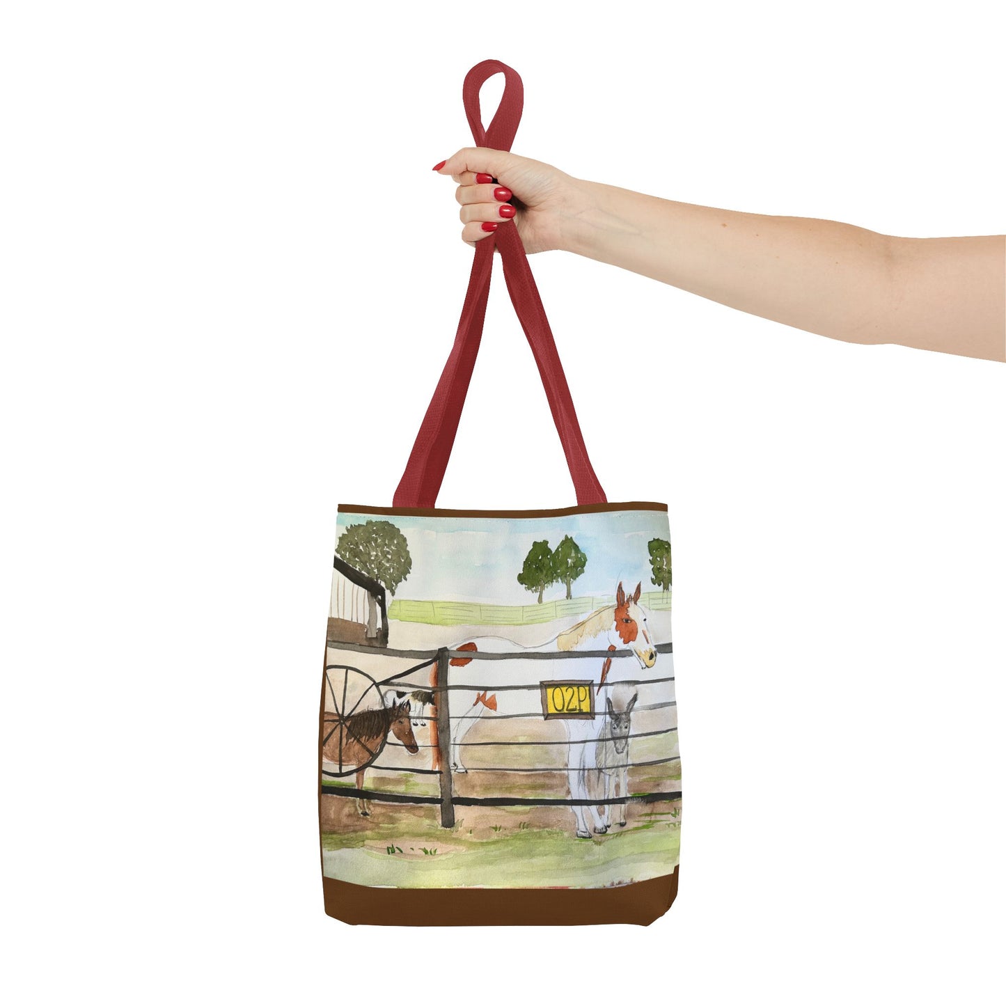 "Out 2 Pasture" Rescue Animal Ranch Tote Bag & Stable Scene Design
