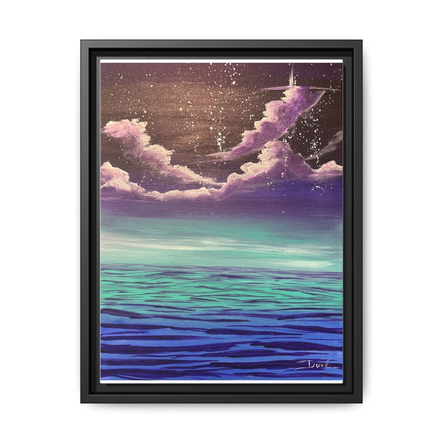 Night Sky Matte Canvas, Framed (Multi-color)