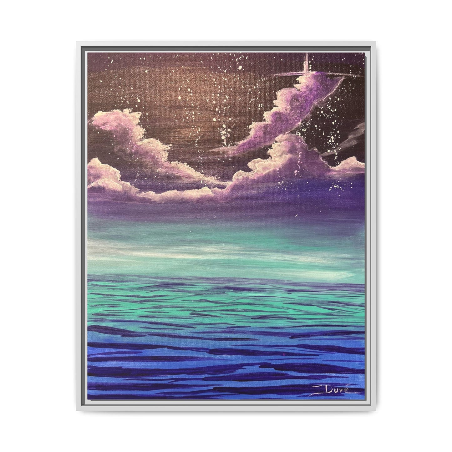Night Sky Matte Canvas, Framed (Multi-color)