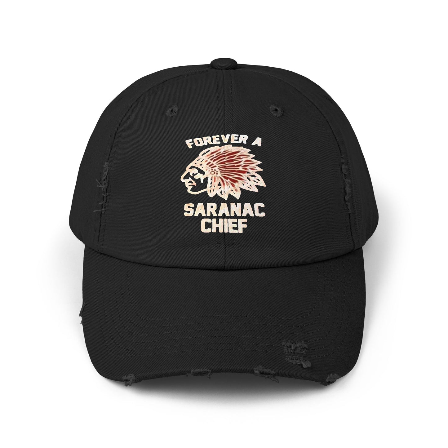 Forever a Saranac Chief Unisex Distressed Cap