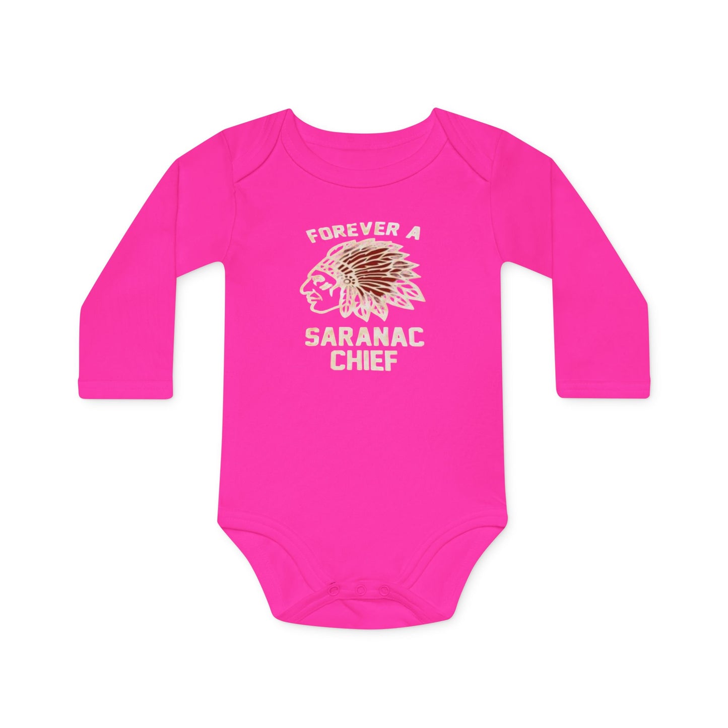 Forever a Saranac Chief Baby Long-Sleeve Organic Bodysuit