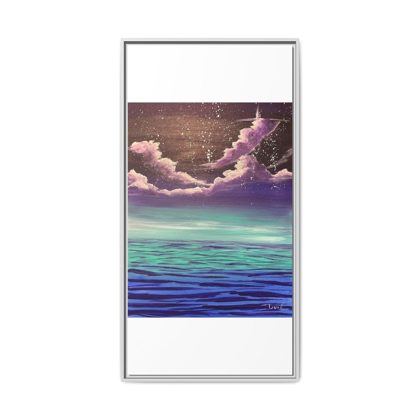 Night Sky Matte Canvas, Framed (Multi-color)
