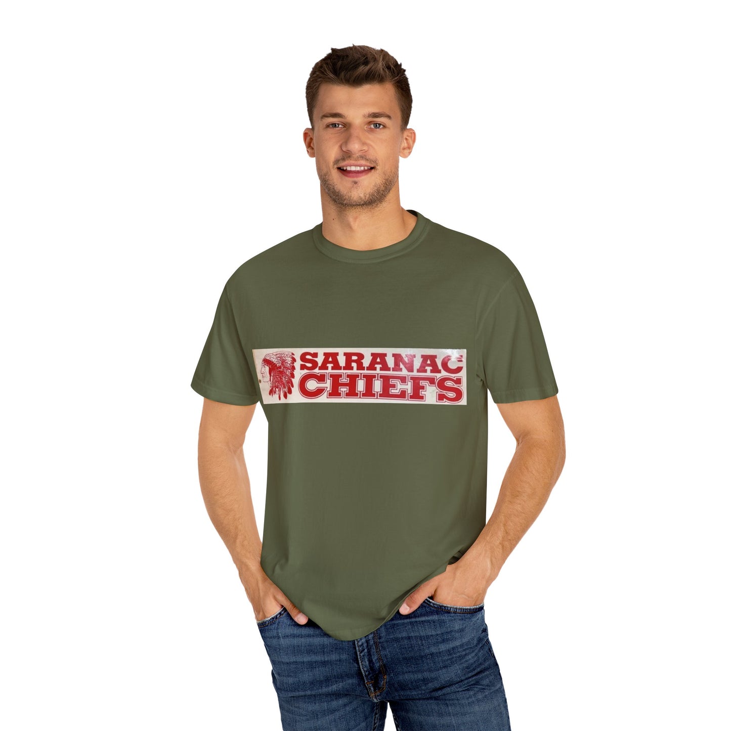 Vintage Garment-Dyed T-shirt "Forever a Saranac Chief"