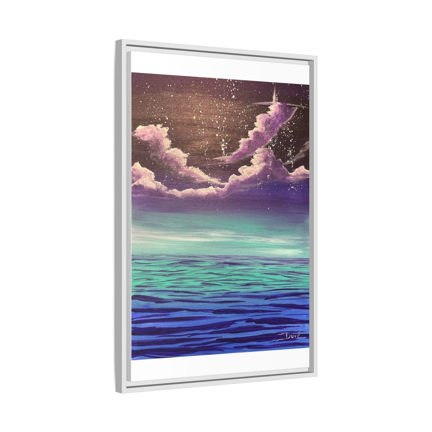 Night Sky Matte Canvas, Framed (Multi-color)