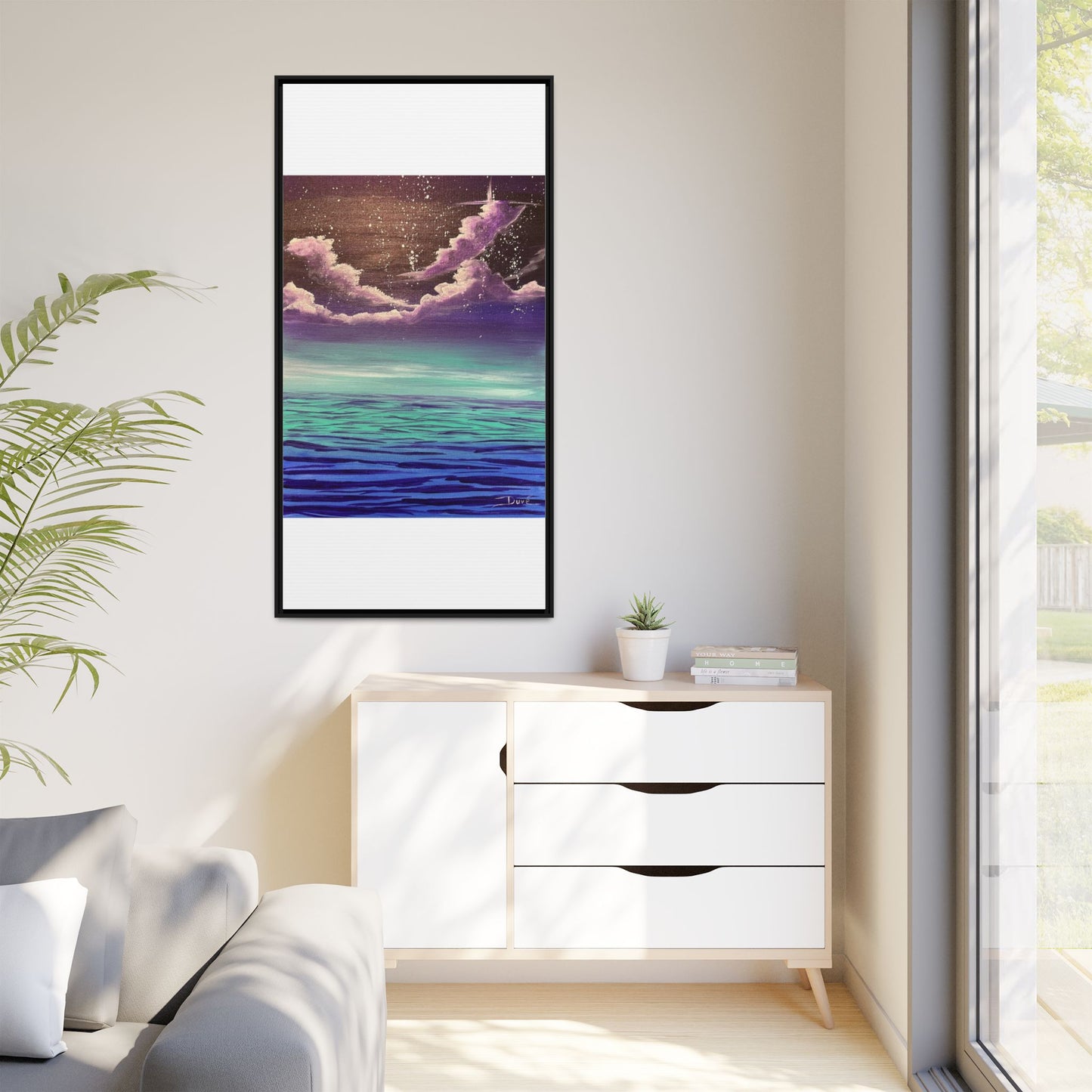 Night Sky Matte Canvas, Framed (Multi-color)