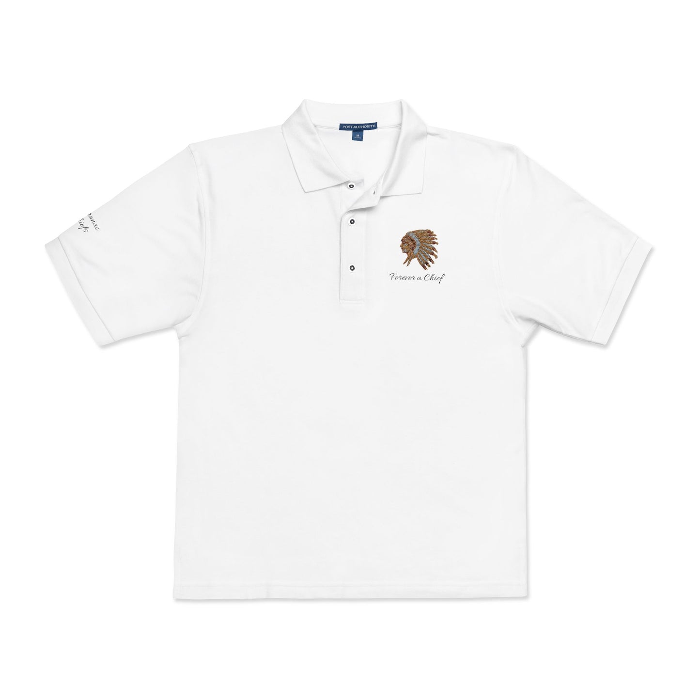 Forever a Saranac Chief - Stylish Unisex Embroidered Polo Shirt - Perfect for Casual Outings, Gift for Friends, Summer Events, Father's Day & Workwear