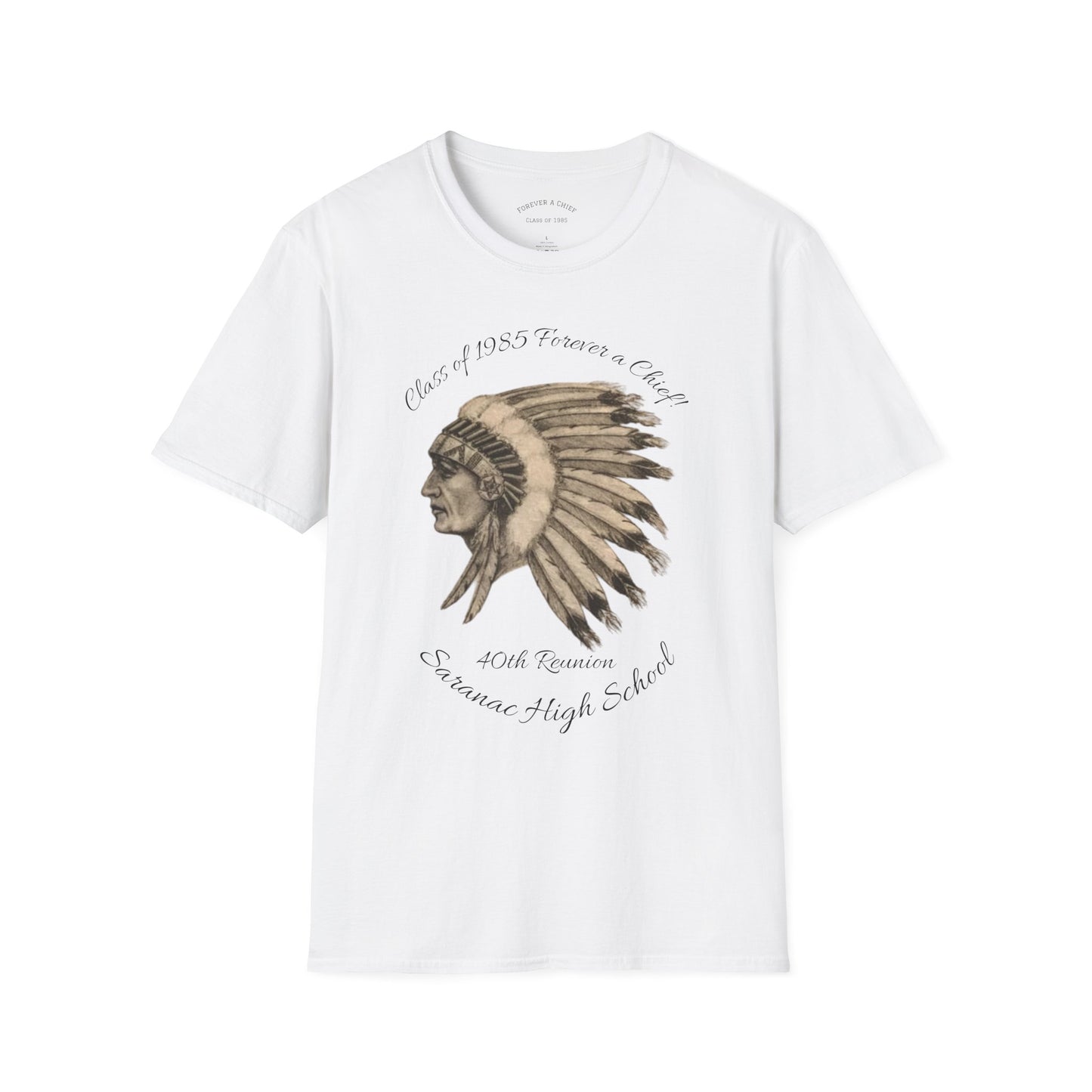 Saranac Chiefs Class of '85 Reunion Unisex T-Shirt - Nostalgic College Tee, Class of 1985 Spirit Wear, Forever a Chief Apparel, Vintage Fan Top