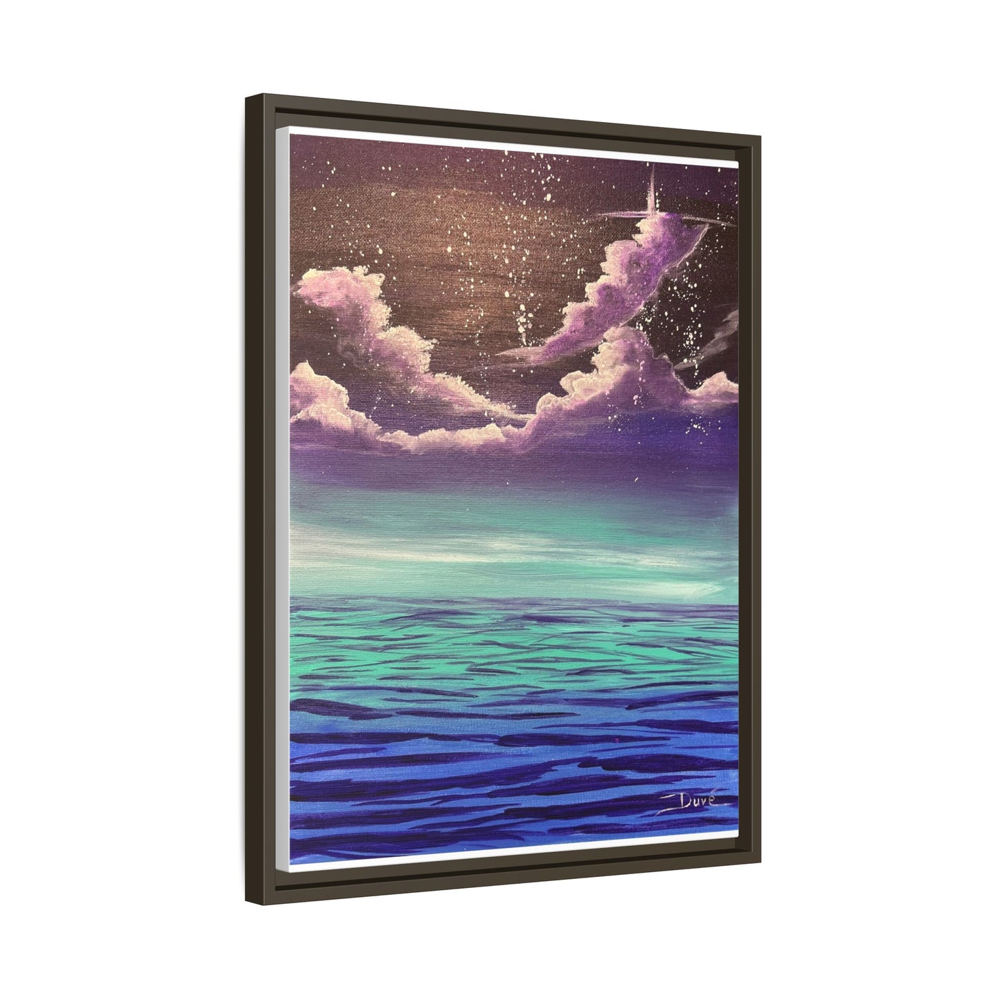 Night Sky Matte Canvas, Framed (Multi-color)