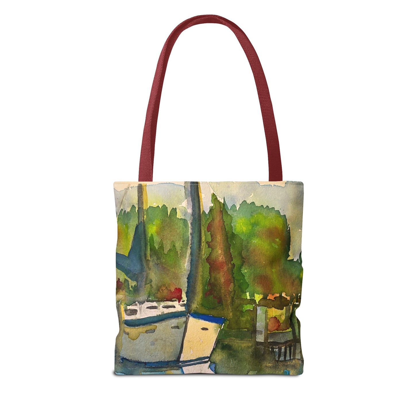 "Time to Sail Free" Watercolor Sailboat Tote Bag | Nautical Beach Bag, Bohemian Shopper, Eco-Friendly Canvas, Gift for Sailors, Summer Essentials