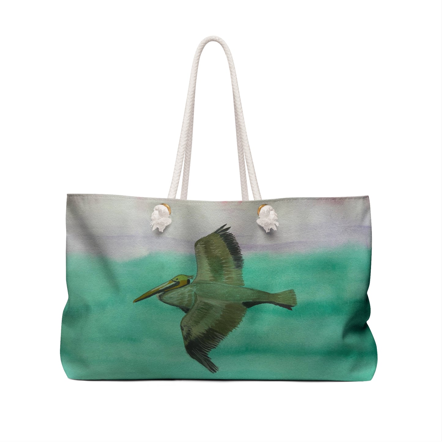 Weekender Bag - Brown Pelican Watercolor Painting