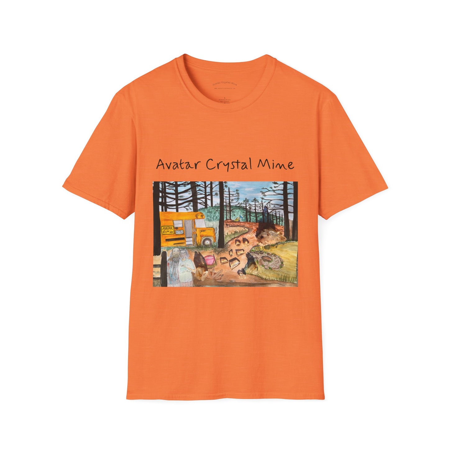 "Avatar Crystal Mine" Mother Nature-Inspired Graphic Tee, Cozy Casual Style for Nature Lovers, Perfect Gift for Earth Day, Hiking, Camping, and Everyday Wear