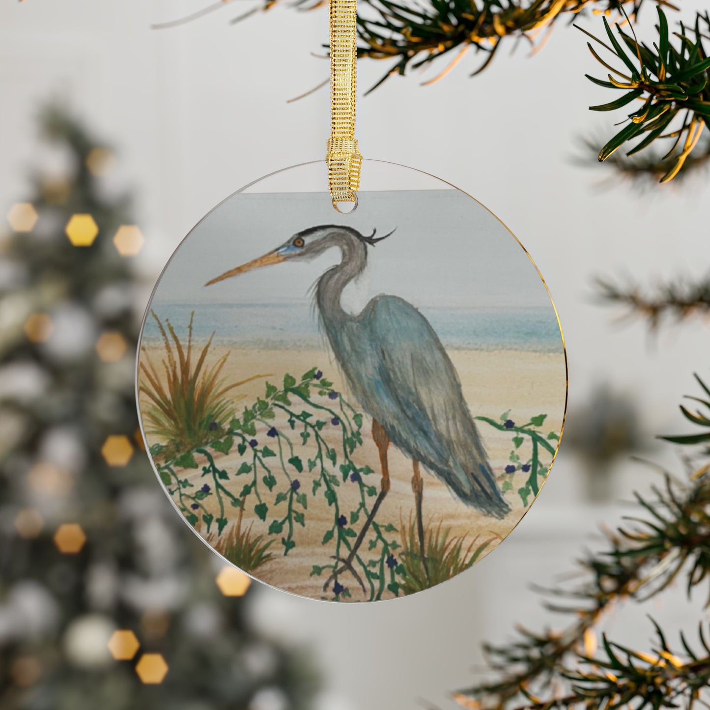 Blue Heron Juvenile Acrylic Ornaments