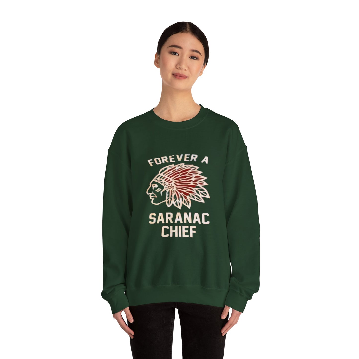 Forever a Saranac Chief Unisex Heavy Blend™ Crewneck Sweatshirt