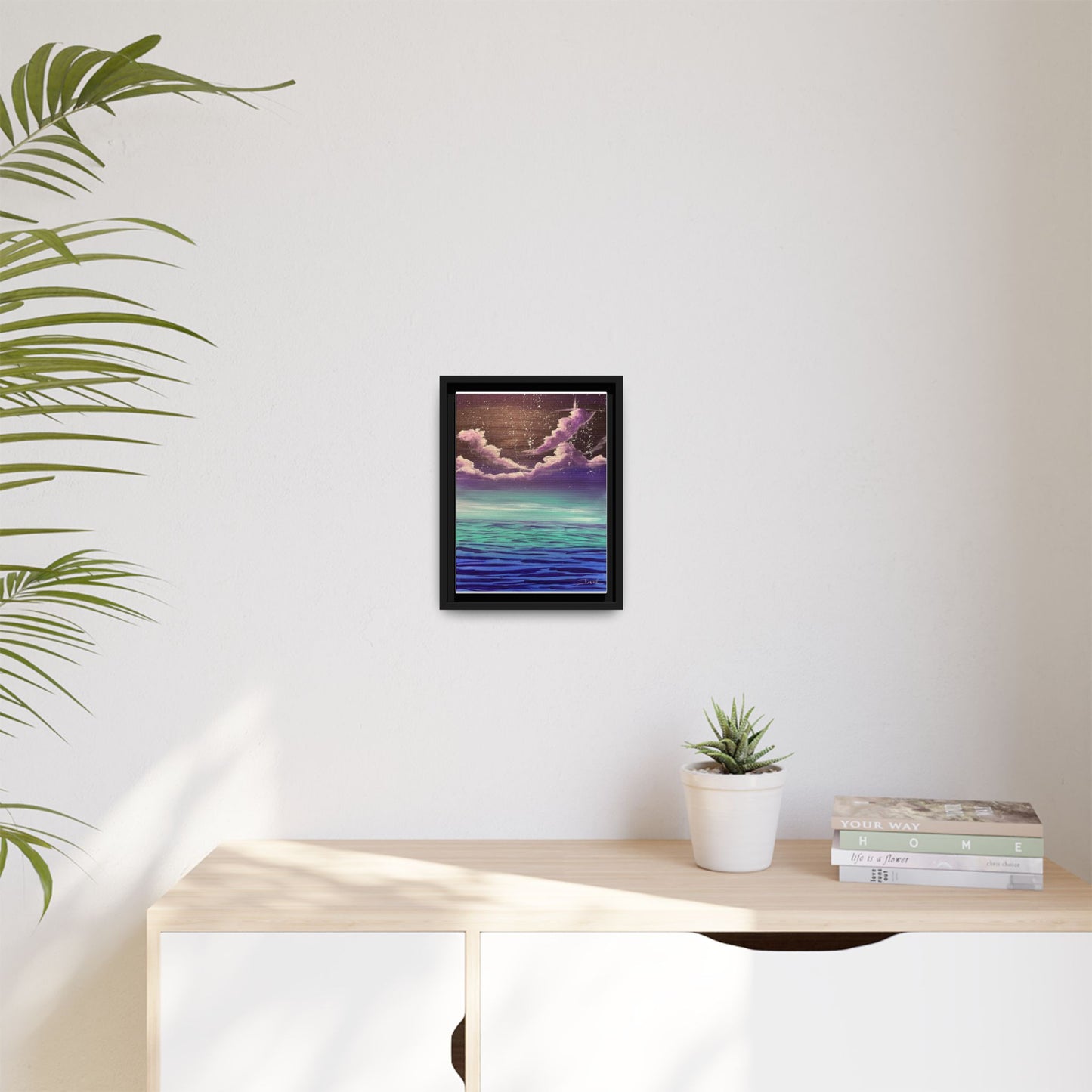 Night Sky Matte Canvas, Framed (Multi-color)