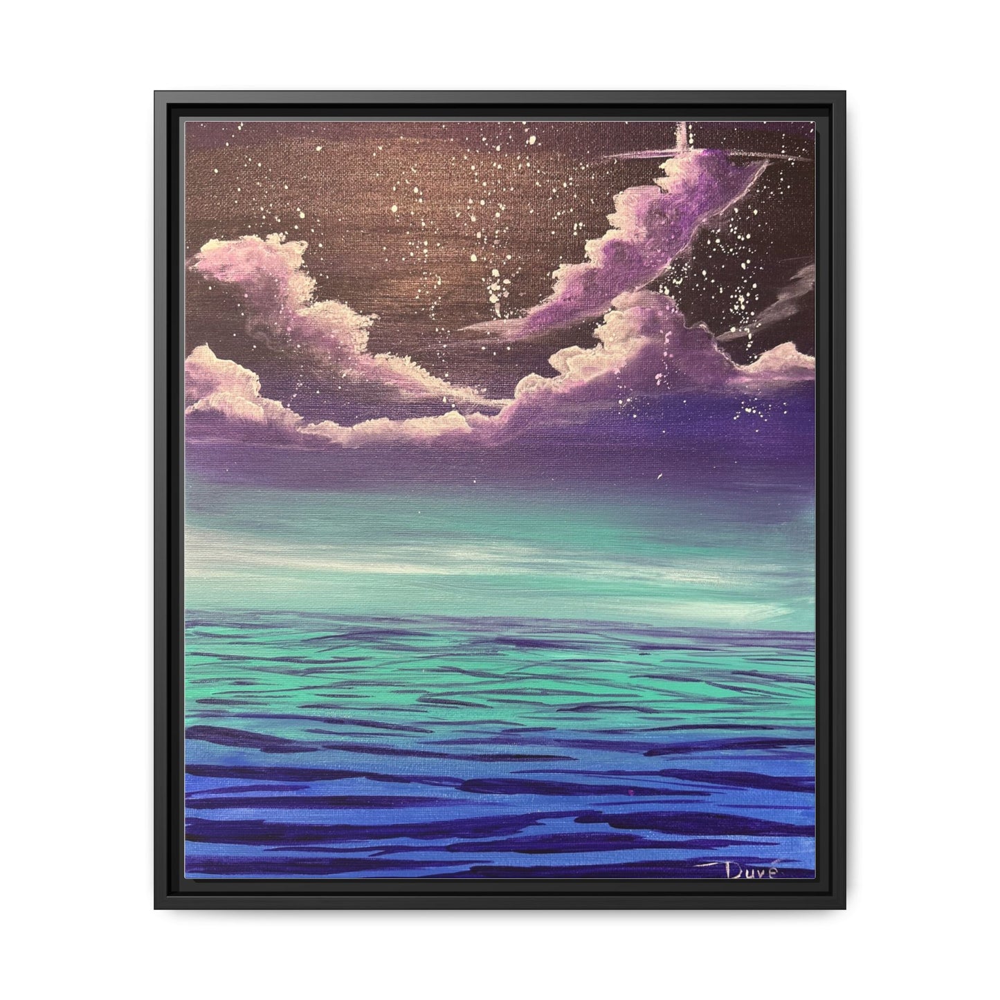 Night Sky Matte Canvas, Framed (Multi-color)