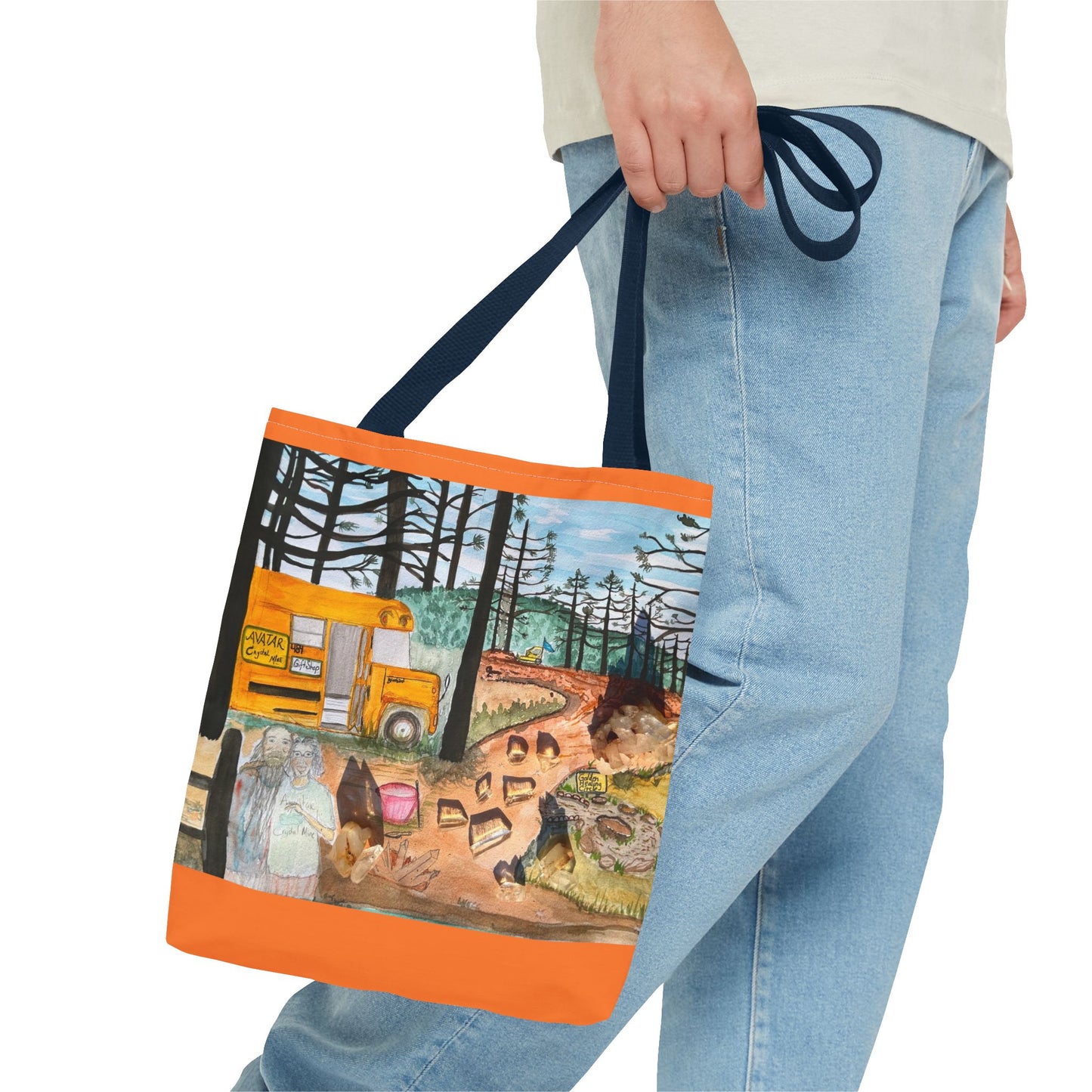 "Avatar Crystal Mine" Scenic Nature Tote Bag, Eco-Friendly Canvas Bag, Artsy Shopper’s Companion, Perfect Gift for Nature Lovers, Boho Style
