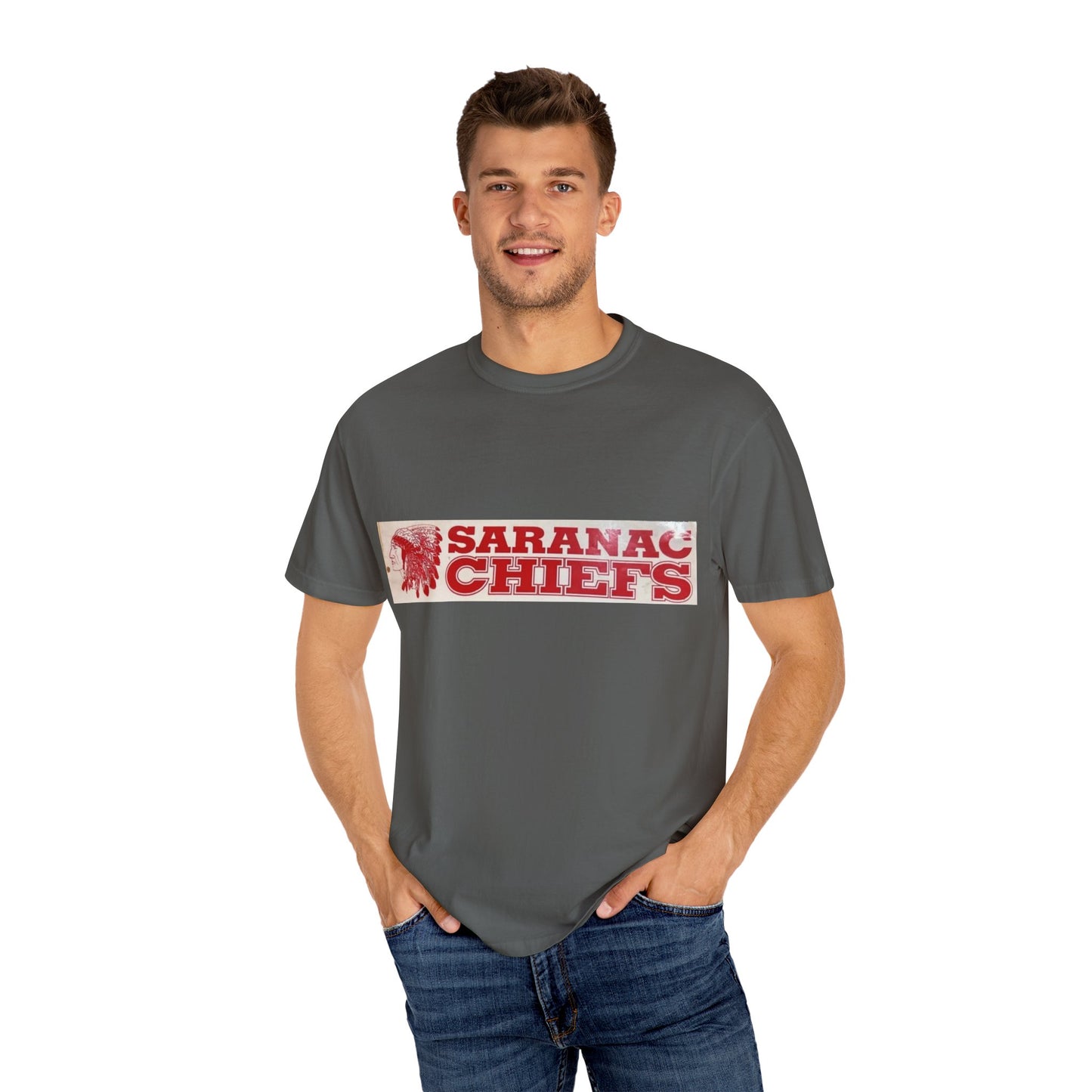 Vintage Garment-Dyed T-shirt "Forever a Saranac Chief"