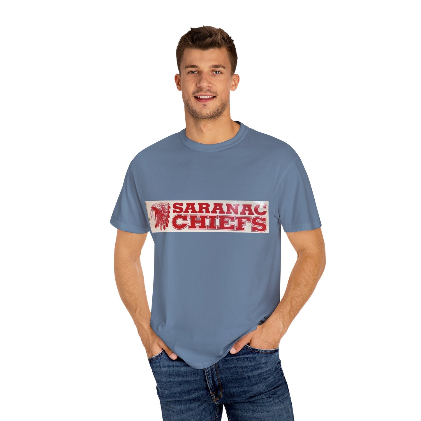 Vintage Garment-Dyed T-shirt "Forever a Saranac Chief"
