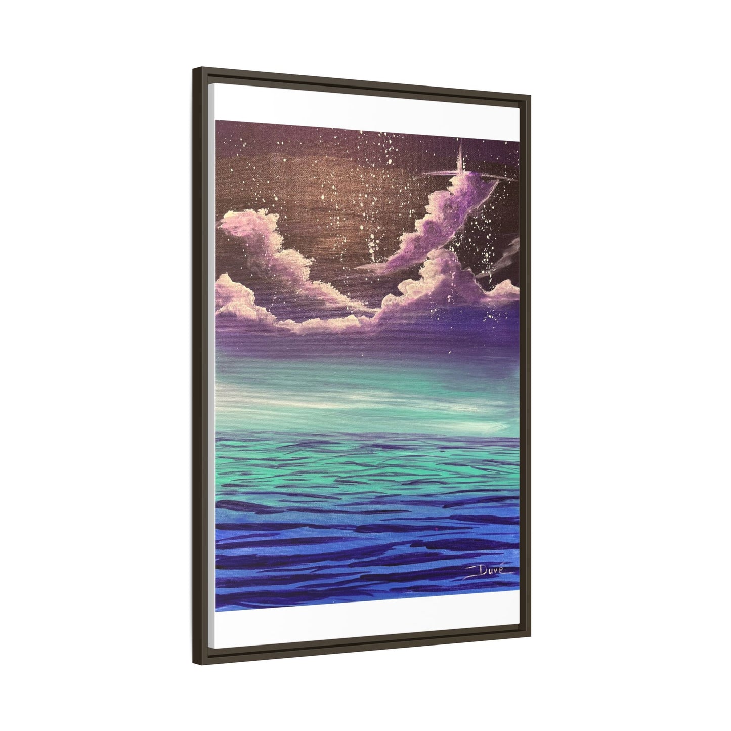 Night Sky Matte Canvas, Framed (Multi-color)