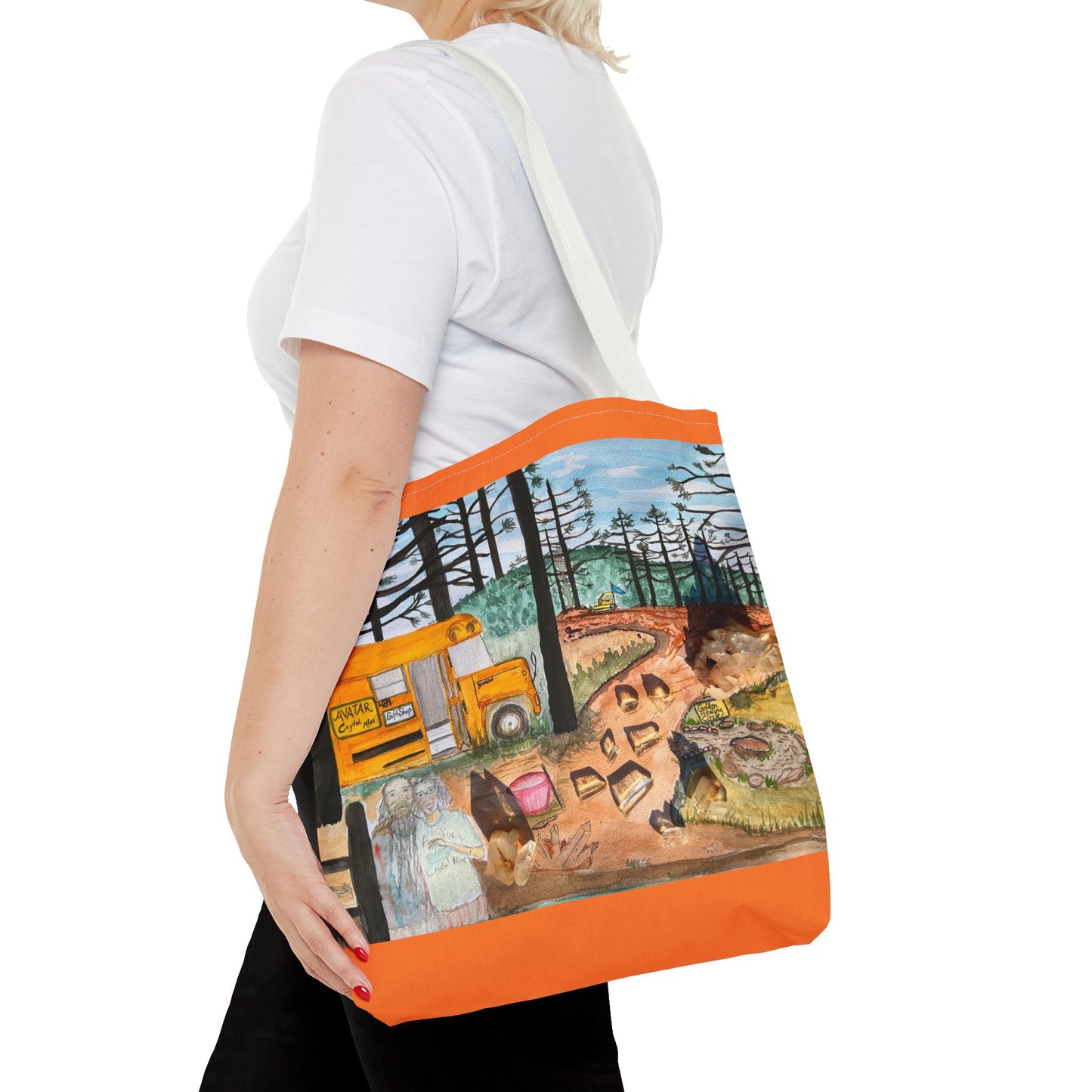 "Avatar Crystal Mine" Scenic Nature Tote Bag, Eco-Friendly Canvas Bag, Artsy Shopper’s Companion, Perfect Gift for Nature Lovers, Boho Style