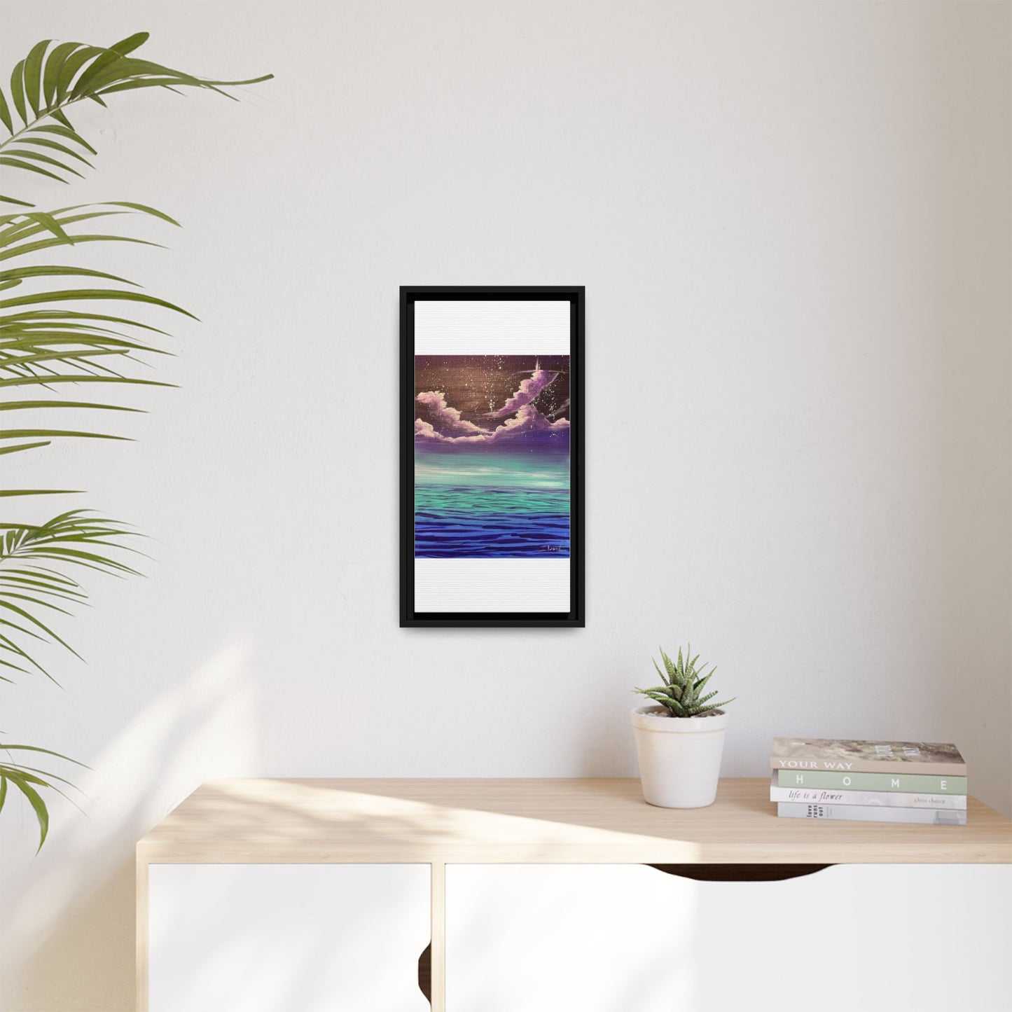 Night Sky Matte Canvas, Framed (Multi-color)