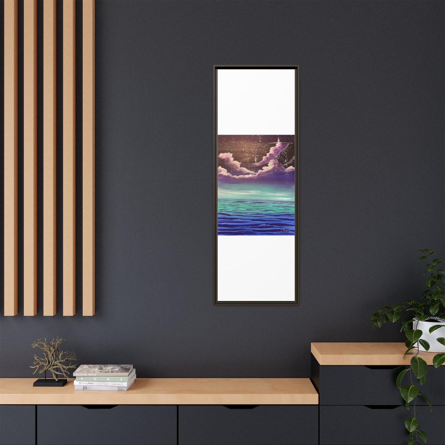 Night Sky Matte Canvas, Framed (Multi-color)