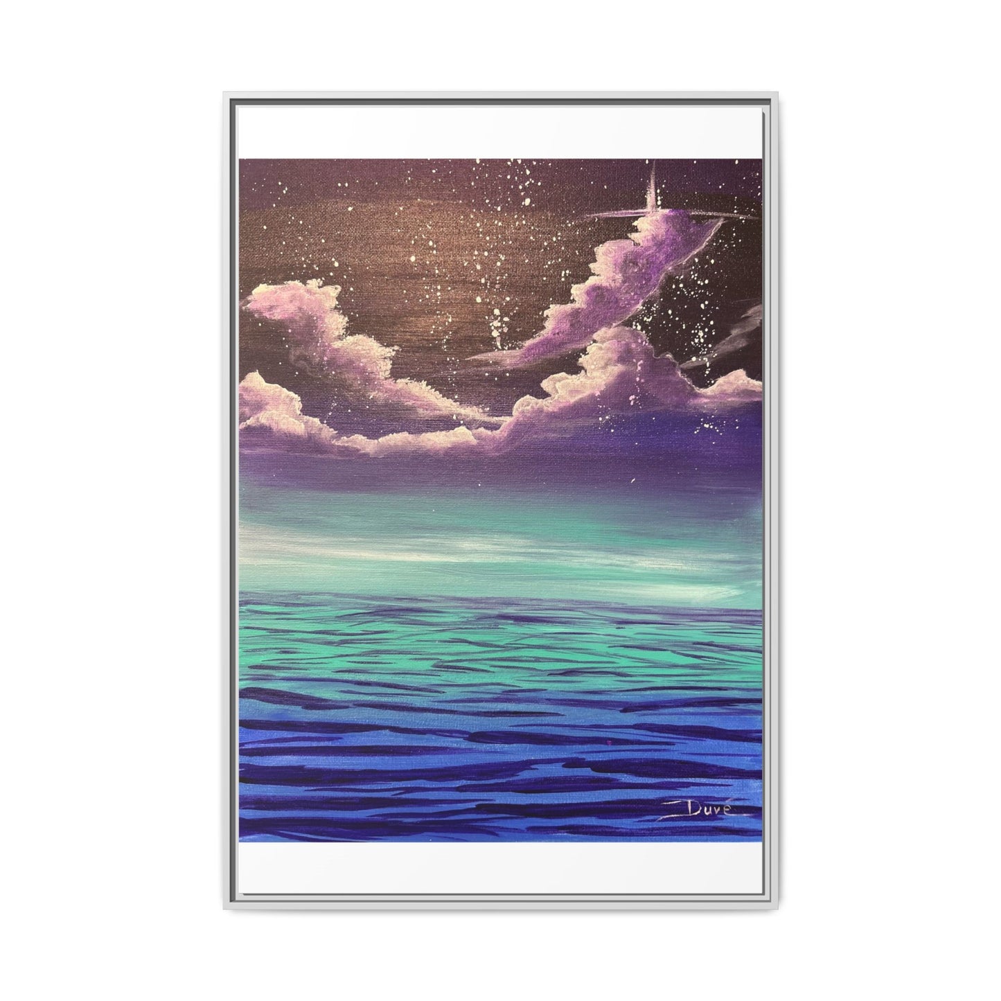 Night Sky Matte Canvas, Framed (Multi-color)