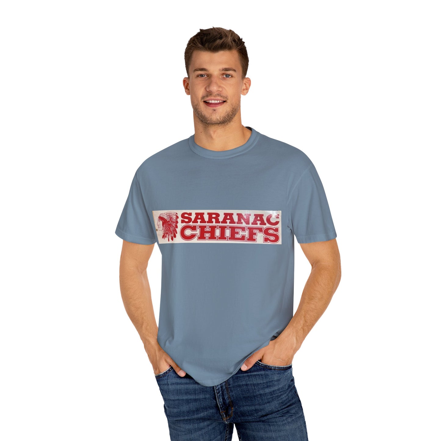 Vintage Garment-Dyed T-shirt "Forever a Saranac Chief"