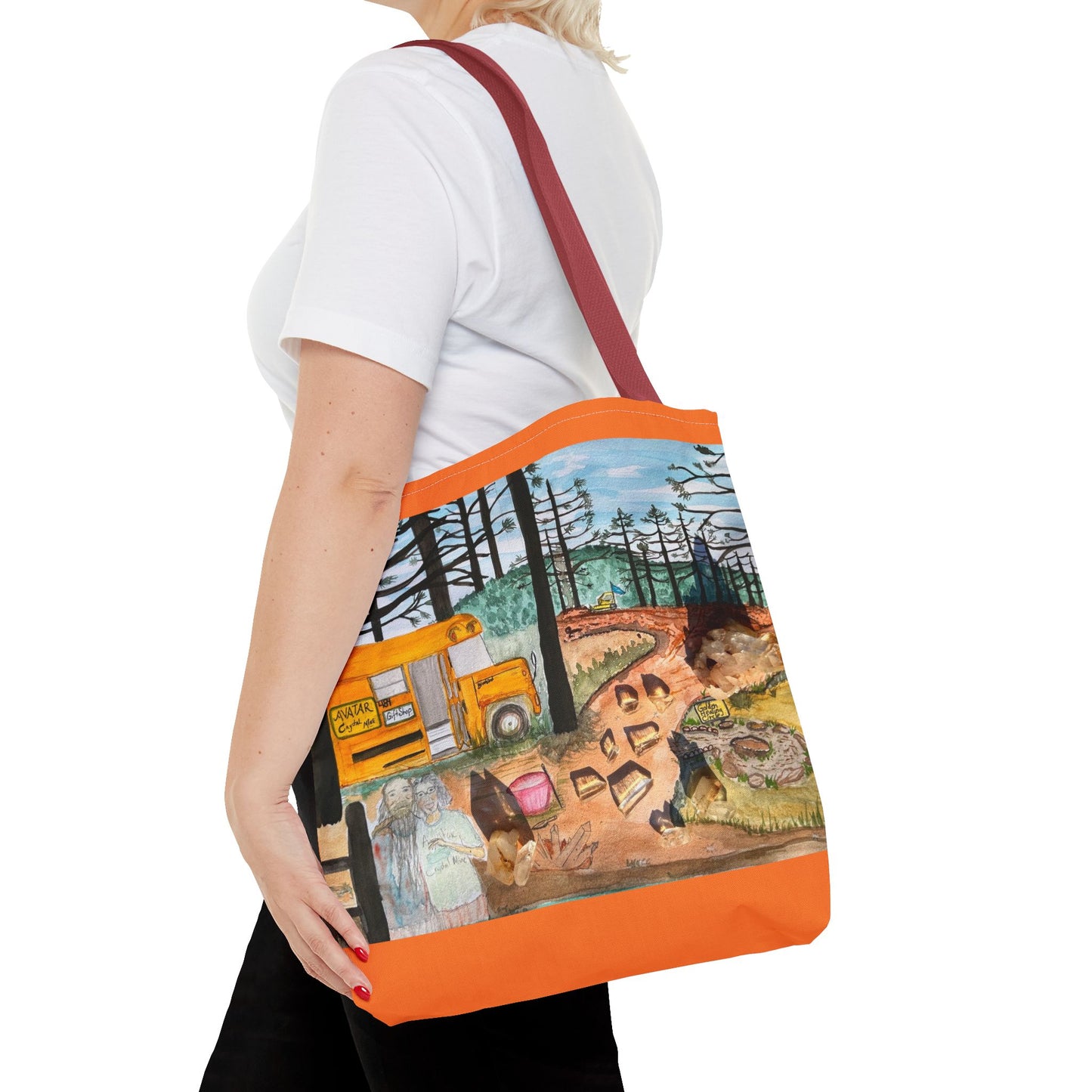 "Avatar Crystal Mine" Scenic Nature Tote Bag, Eco-Friendly Canvas Bag, Artsy Shopper’s Companion, Perfect Gift for Nature Lovers, Boho Style