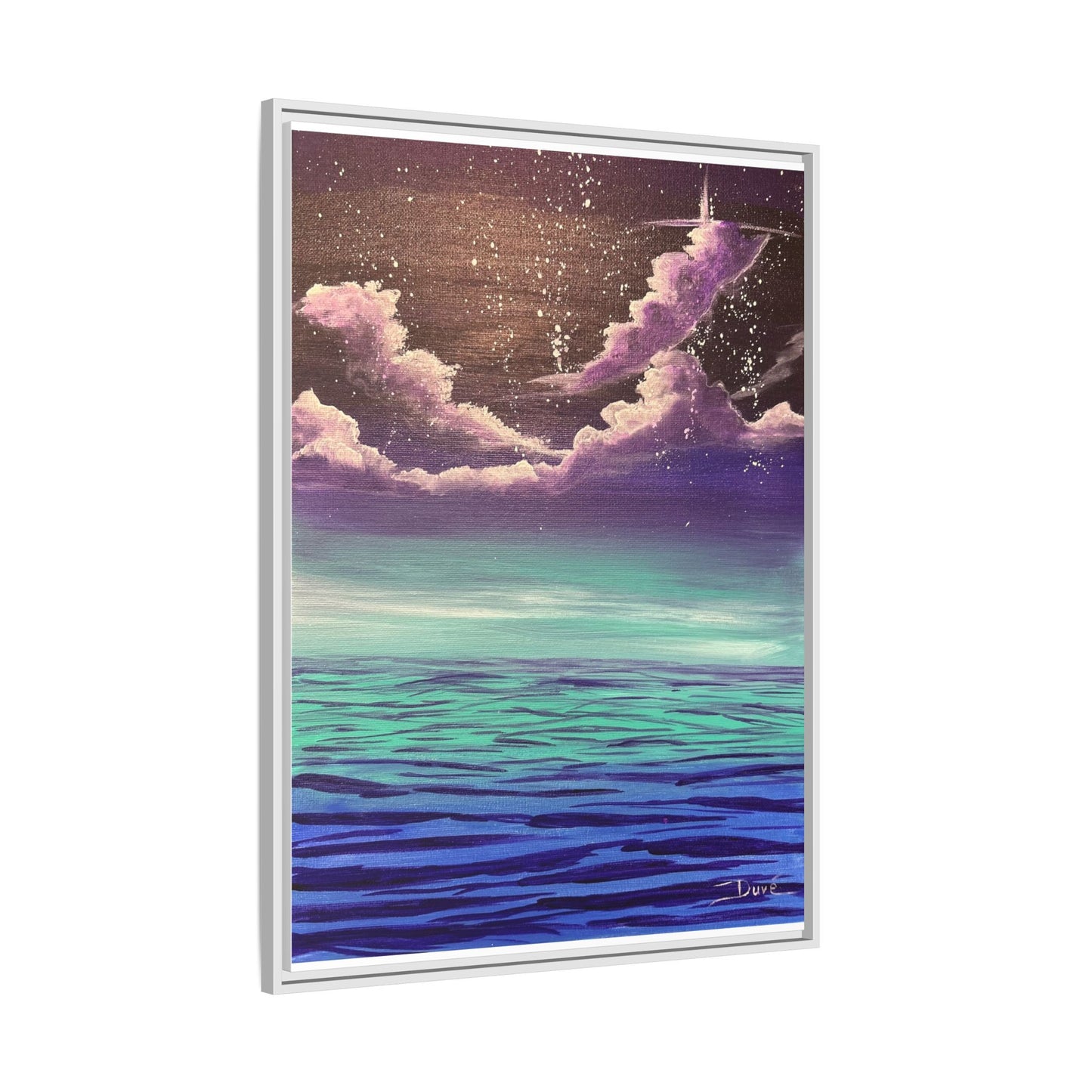 Night Sky Matte Canvas, Framed (Multi-color)
