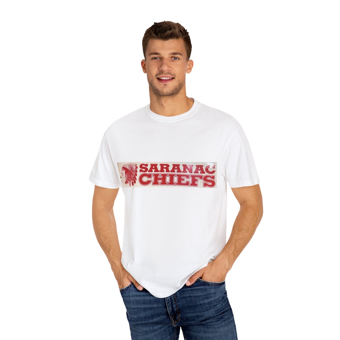 Vintage Garment-Dyed T-shirt "Forever a Saranac Chief"