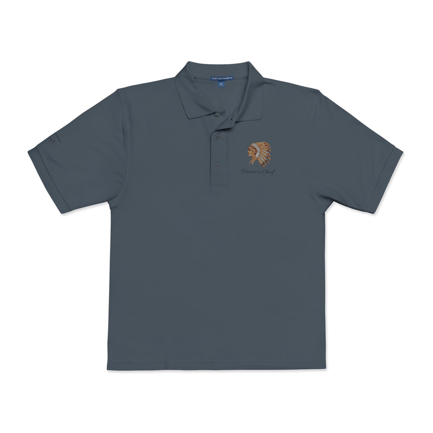 Forever a Saranac Chief - Stylish Unisex Embroidered Polo Shirt - Perfect for Casual Outings, Gift for Friends, Summer Events, Father's Day & Workwear