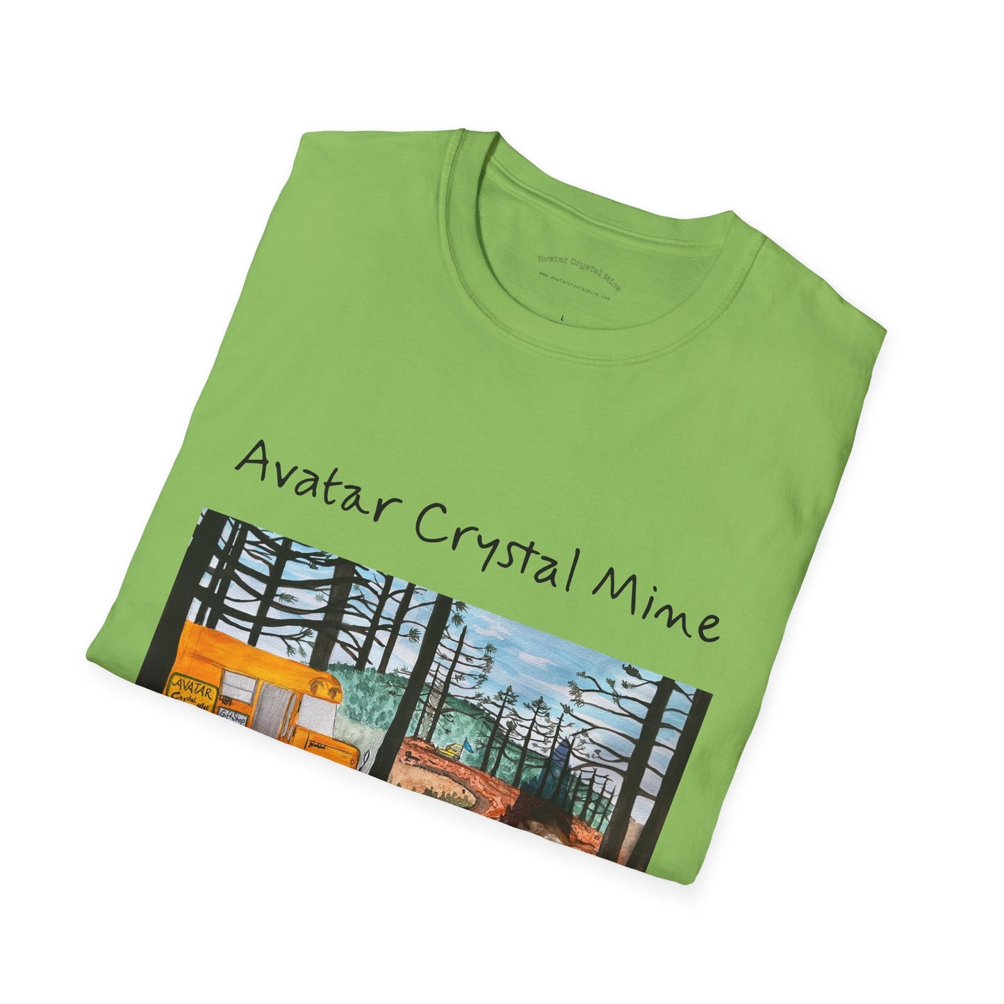 "Avatar Crystal Mine" Mother Nature-Inspired Graphic Tee, Cozy Casual Style for Nature Lovers, Perfect Gift for Earth Day, Hiking, Camping, and Everyday Wear