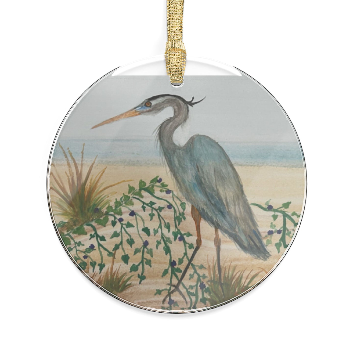 Blue Heron Juvenile Acrylic Ornaments