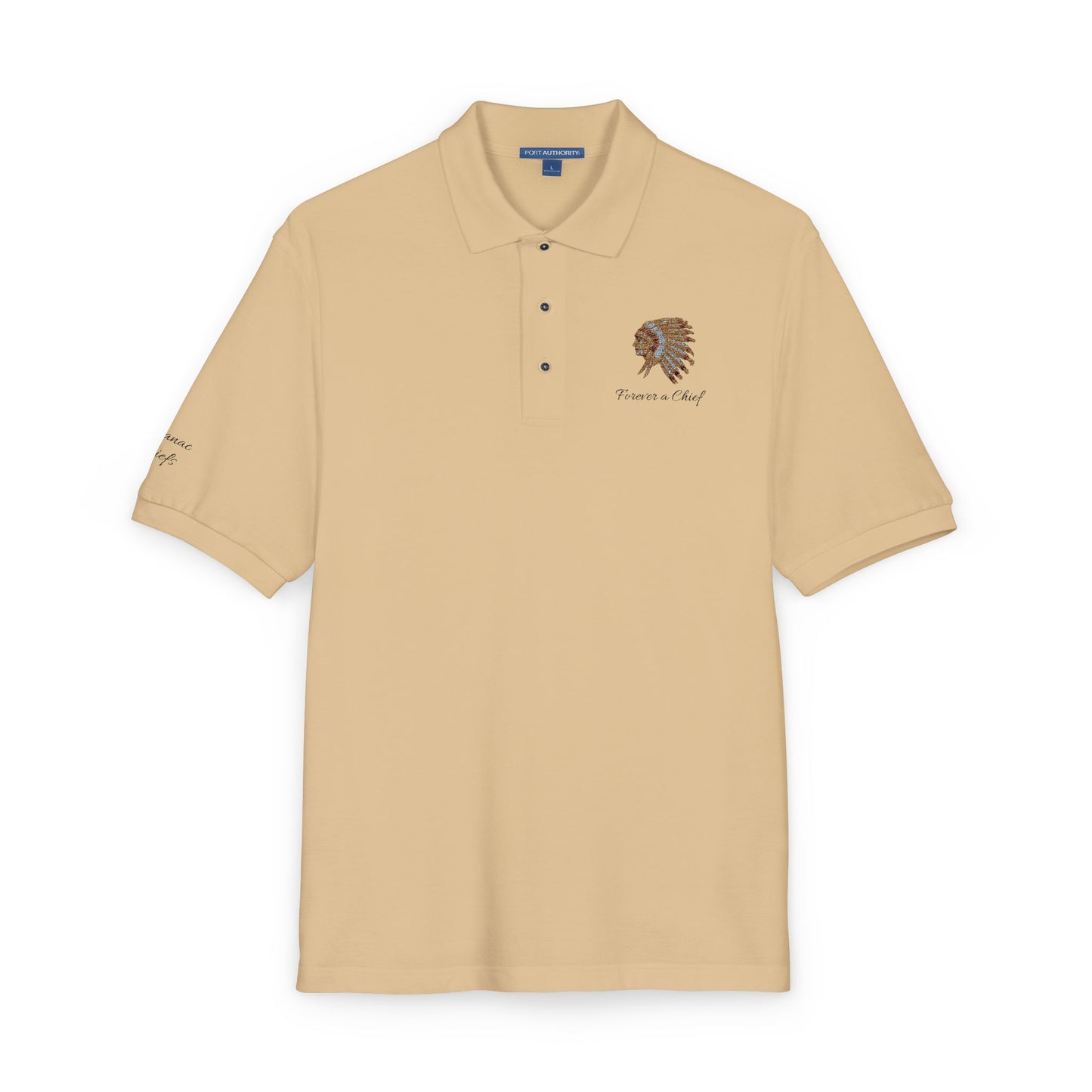 Forever a Saranac Chief - Stylish Unisex Embroidered Polo Shirt - Perfect for Casual Outings, Gift for Friends, Summer Events, Father's Day & Workwear