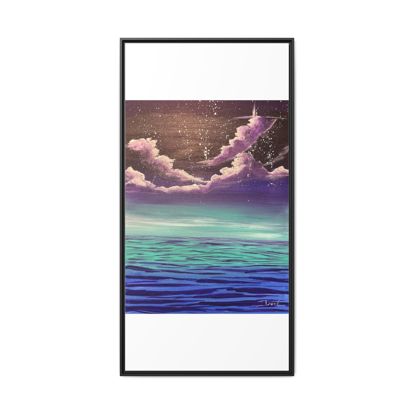 Night Sky Matte Canvas, Framed (Multi-color)