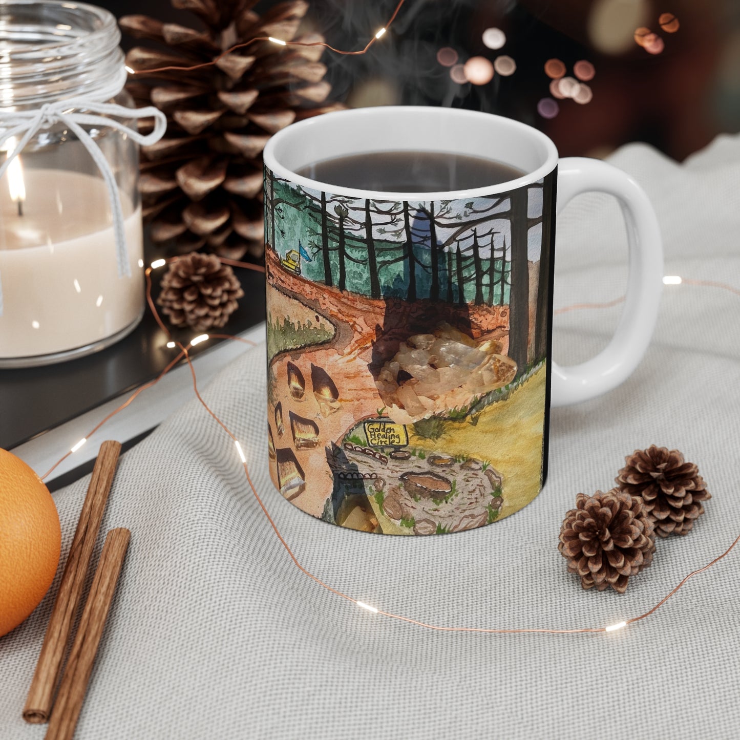 “Avatar Crystal Mine” Mug - Nature Gift for Outdoor Enthusiasts, Road Trip Mug for Adventurers, Perfect for Hiking, Independence Day