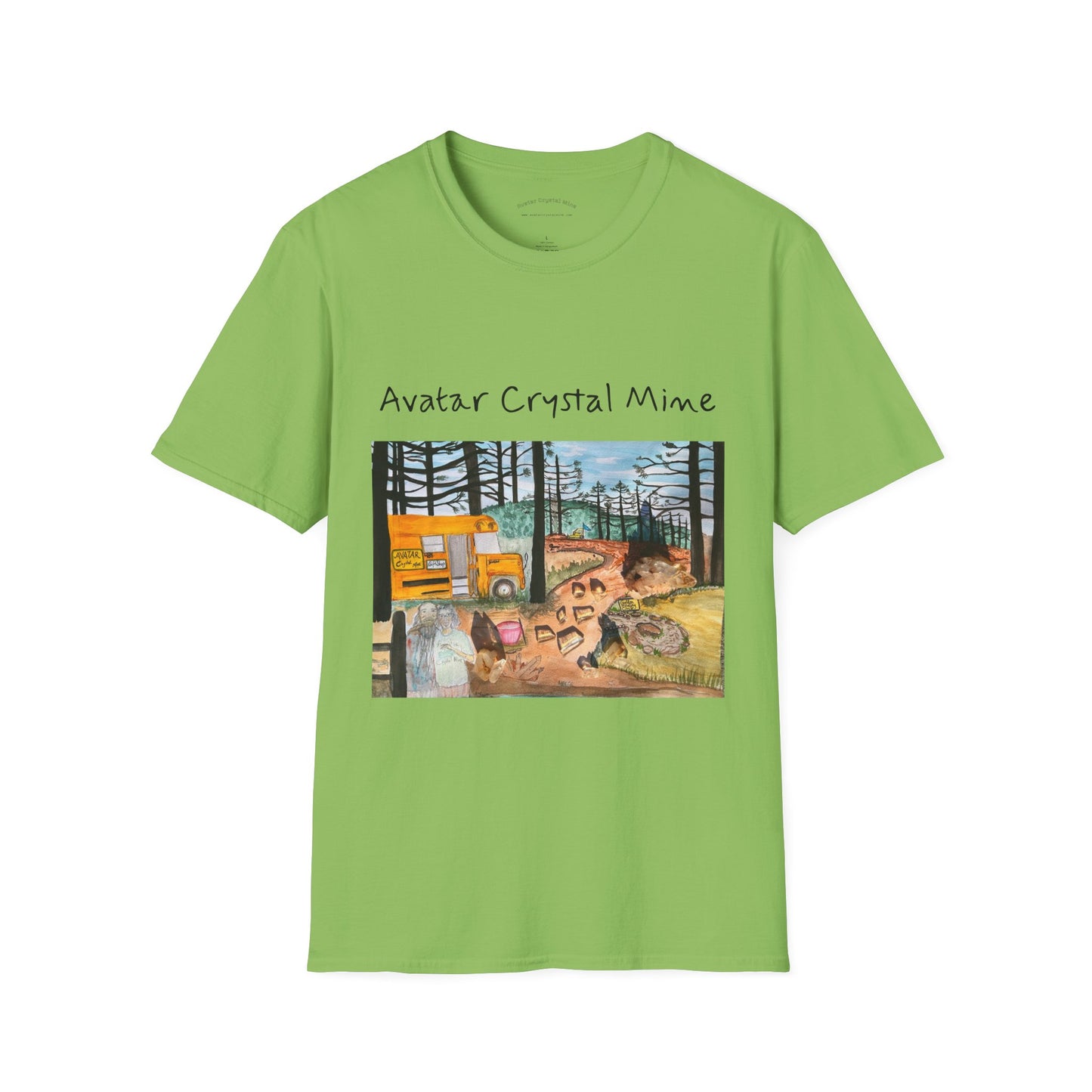 "Avatar Crystal Mine" Mother Nature-Inspired Graphic Tee, Cozy Casual Style for Nature Lovers, Perfect Gift for Earth Day, Hiking, Camping, and Everyday Wear