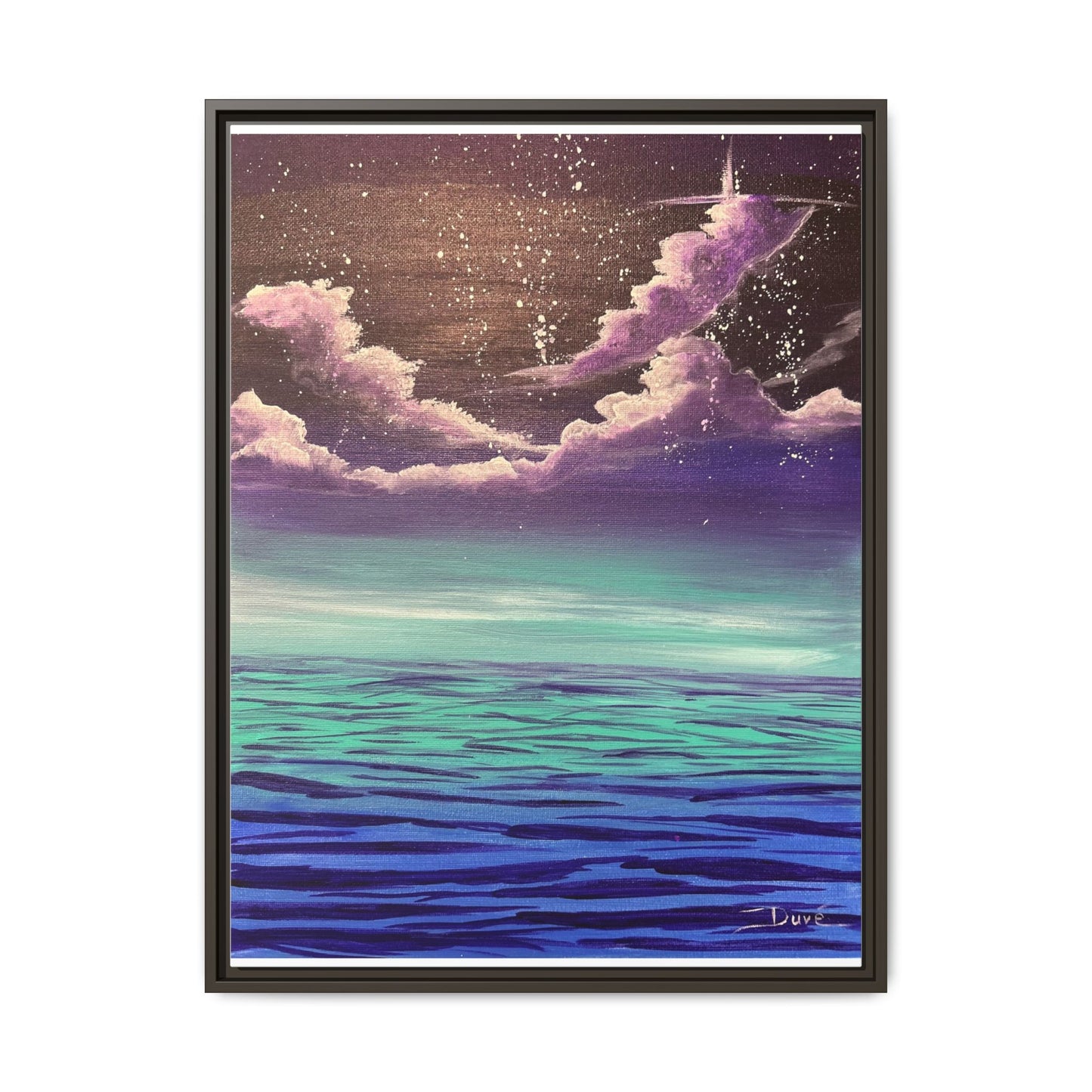 Night Sky Matte Canvas, Framed (Multi-color)