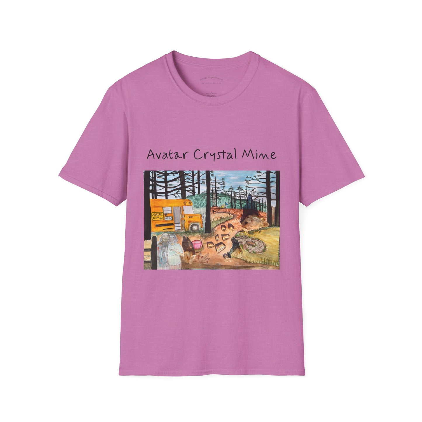 "Avatar Crystal Mine" Mother Nature-Inspired Graphic Tee, Cozy Casual Style for Nature Lovers, Perfect Gift for Earth Day, Hiking, Camping, and Everyday Wear